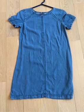 Abercrombie & Fitch Girls Denim Shift Dress - Medium Blue